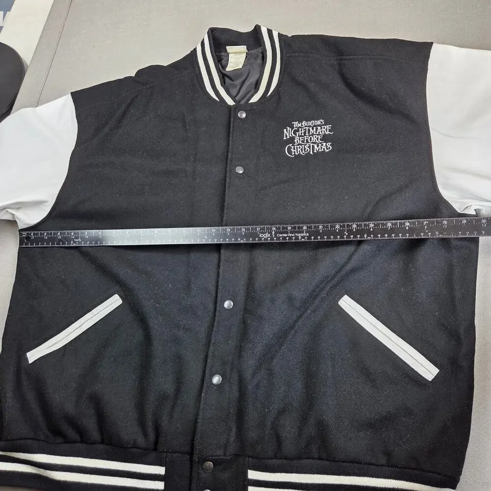 Disney Direct Nightmare Before Christmas Wool Leather Letterman Jacket XXL Jack